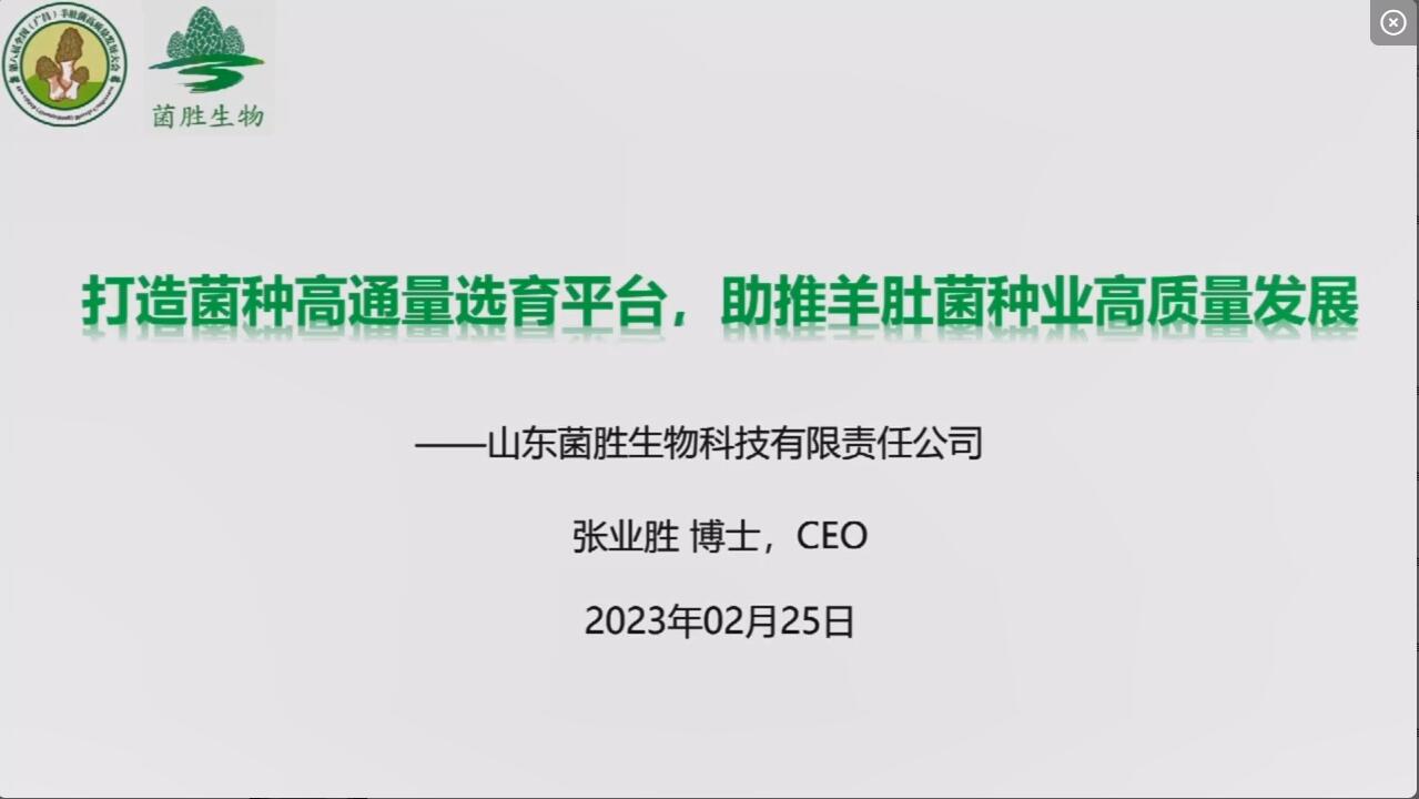 張業(yè)勝：打造菌種高通量選育平臺(tái)，助推羊肚菌種業(yè)高質(zhì)量發(fā)展
