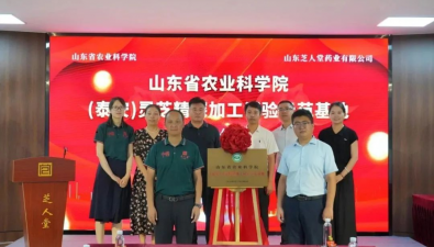 山東省農(nóng)科院（泰安）靈芝精深加工試驗(yàn)示范基地在芝人堂揭牌